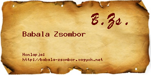 Babala Zsombor névjegykártya